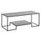 mDesign Large Rectangle Coffee Table Metal Furniture with Shelf